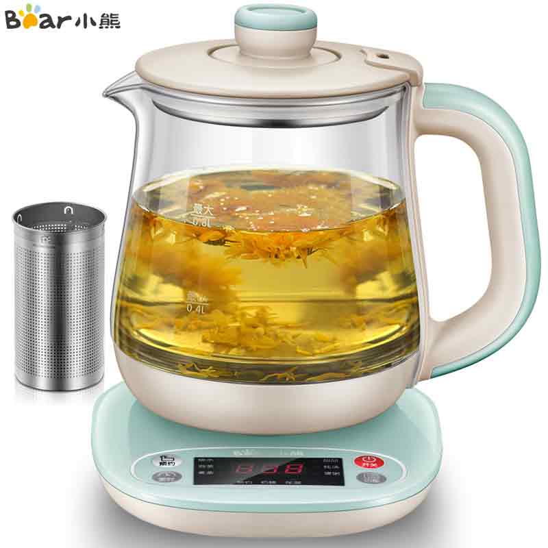 原價 119 現價 108.90 小熊 bear 養生壺0.8l迷你全自動玻璃加厚 電水壺電熱水壺燒水壺花茶壺煮茶器 辦公室煮茶壺ysh a08h1